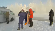 Kąpiel przy minus 60 stopniach na dworze