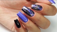 Blue feathers nails art / PB NAILS - GE184 - ALL ACCESS