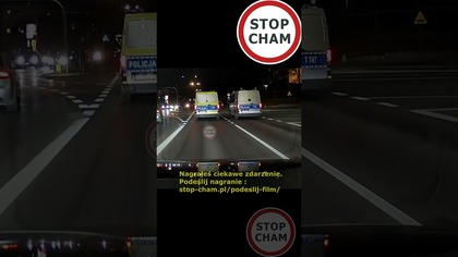 Wyścigi Policji w centrum Olsztyna #stopcham #olsztyn