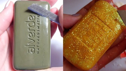 Soap Carving ASMR Relaxing Sounds no talking Satisfying ASMR Video