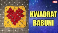 Jak zrobic kwadrat babuni z motywem serca #serce #walentynki #miłość #diy #crochet #handmade #166 