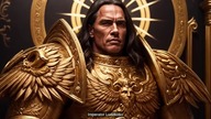 Imperator i jego synowie przed Herezją Horusa. Narysowane przez sztuczną inteligencję.