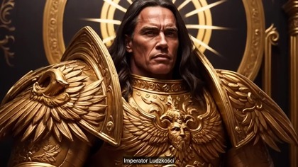 Imperator i jego synowie przed Herezją Horusa. Narysowane przez sztuczną inteligencję.