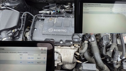 Programowe obniżenie temperatury silnika na przykładzie - Opel Astra 1. 4 Turbo