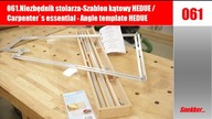 061.Niezbędnik stolarza-Szablon kątowy HEDUE / Carpenter`s essential-Angle template HEDUE.