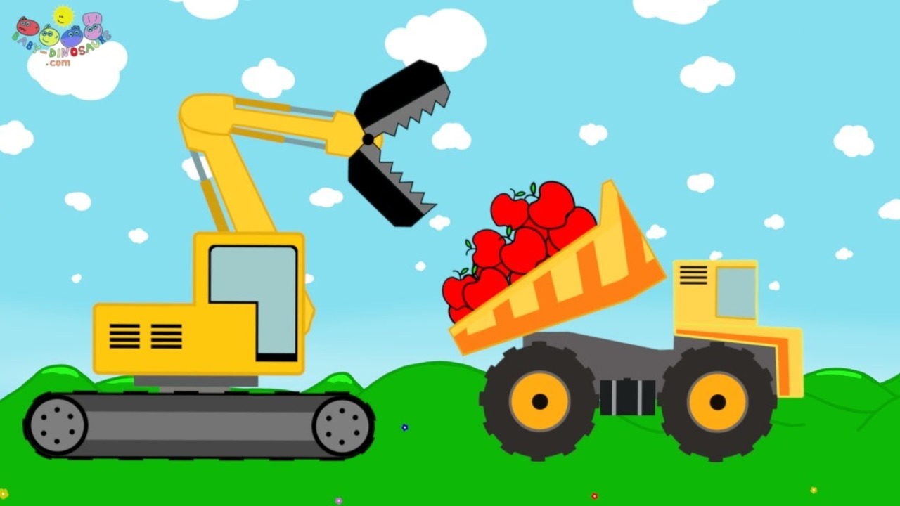 Construction Machines for Kids Excavator and Truck Fence Maszyny