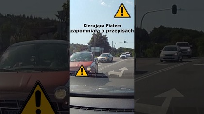 Kierująca Fiatem zapomniała o przepisach #shorts #rikordwidjo