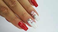 Red nails and flowers tint Tutorial step by step / Sunflower Professional
#flowersnails #rednails