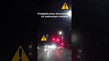Przejazd przez skrzyżowanie na czerwonym świetle #shorts #rikordwidjo