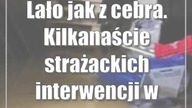 Lało jak z cebra.  Kilkanaście strażackich interwencji w niecałe dwie godziny