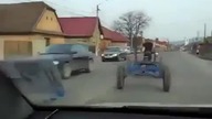Ruska wiocha na drodze