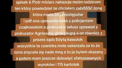 spisek 6 misiarz Piotr rozkazuje rodzicom okraść Andrzeja i zniszczyć mu małżeństwo bo żona zdradzał