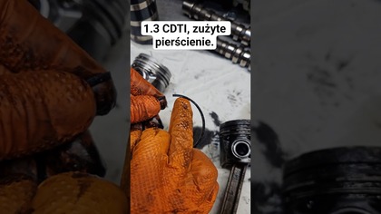 1. 3 CDTI zużyte pierścienie tłokowe.