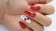 Sheep Valentines nails art /Colours by Molly