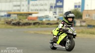 dwulatek motocyklista!