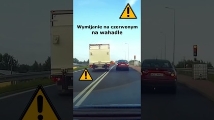 Wymijanie na czerwonym świetle na wahadle #shorts #rikordwidjo