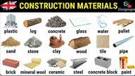 Construction materials vocabulary in English