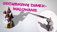 DIY: Grzybkowy domek - Malowanie/ miniature mushroom cottage - Painting polymer clay