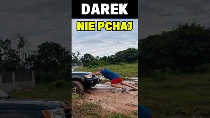 4Runner w bagnie.  Darek nie pchaj