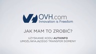 OVH - Jak uzyskać kod authinfo
