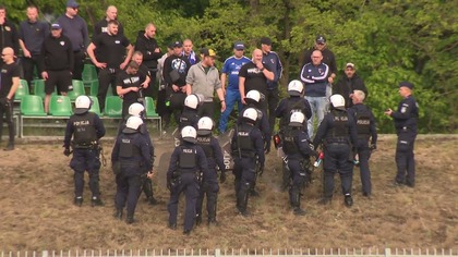 Starcie kibiców Cariny Gubin z kibicami Karkonoszy Jelenia Góra (10. 05. 2025)