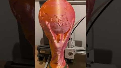 Drukowało się krócej niż zakładałem.  #worldcup #football #world #champions #3dprinter #3dmodels