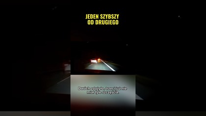 Kończy się pas, a oni lecą do końca jeden się przeliczył  #polskiekierowcy #droga #wypadek