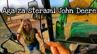 Zbieramy słomę z Agą/2x John Deere