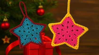 Zrób to sama! Piękna gwiazdka na szydełku  idealna ozdoba świąteczna #610