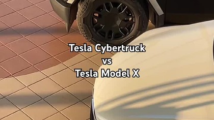 Tesla Cybertruck vs Tesla Model X #tesla #cybertruck #danielgrzyb #elektromobilność #motoryzacja