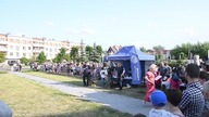 Pokaz umiejętności psów policyjnych.  01. 06. 2023, Suwałki.
