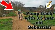 Dirtpark with 3. 5 year old Sebastian  MTB