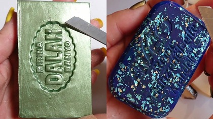 Soap Carving ASMR Relaxing Sounds no talking Satisfying ASMR Video #soapcarving #carvingsoap #seife