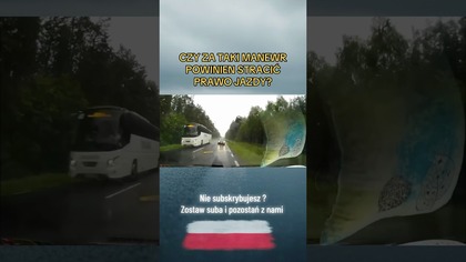 Wyprzedza w ciemno! Za taki manewr powinno się zabierać prawo jazdy#droga #pirat #polscykierowcy