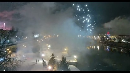 Gorzów przywitał 2026 rok.  Nagranie z kamery internetowej na Bulwarze Zachodnim