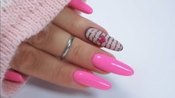 pink valentines nails art tutorial / Gabrielle Nails Charbonne