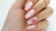 Relaxing Video TUTORIAL delicate pink french & flower nails art / Eveline Cosmetics