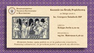 Kazanie na Środę Popielcową   ks  Grzegorz Śniadoch IBP   Kościół Katolicki