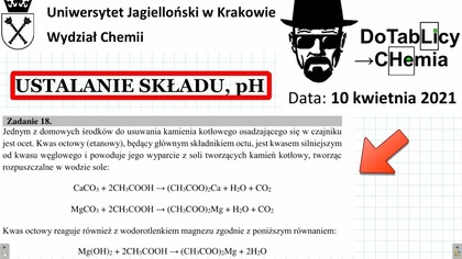 Jednym z domowych środk&oacute;w do usuwania kamienia kotłowego osadzającego ZADANIE 18 UJ 2021 KWIECIEŃ 