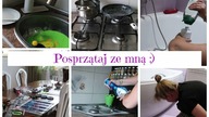 Motywacyjne sprzątanie domu Posprzątaj ze mną Kuchnia, łazienka, salon Uporządkowana