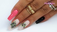 Flowers nails art tutorial step by step / Elisium Nails