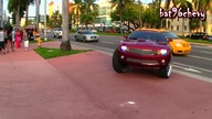 Camaro on 32's, 300 & SRX on 30's, OUTRAGEOUS Charger on Forgis   Gas Station
