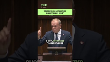 Tusk zadrwił z nacjonalistów.  W historii Polski mieliśmy takich podejrzanych typów...  #shorts