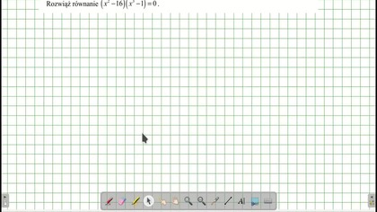 Rozwiąż równanie (X^2-16)(x^3-1)  0 ZADANIE 26 CKE 2019 SIERPIEN MATEMATYKA PODSTAWOWA RÓWNANIE WIELOMIANOWE FHD edit