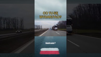 Nagle skręcił i wypadł z drogi? Co tu poszło nie tak?#droga #chwilanagi #uwaga #polskiedrogi #shorts