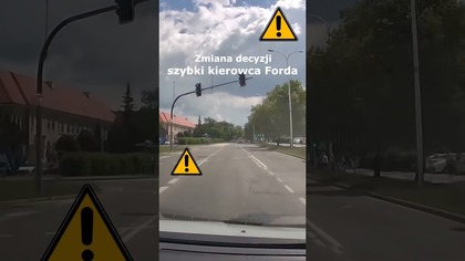 Zmiana decyzji, szybki kierowca Forda #shorts #rikordwidjo