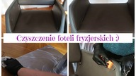 Czyszczenie foteli fryzjerskich Usuwanie farby i lakieru do włosów Uporządkowana