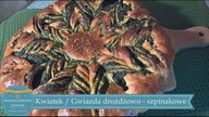 KWIATEK / GWIAZDA drożdżowe - szpinakowe