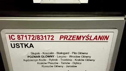 IC 87172/83172 Przemyślanin Ustka - Przemyśl Główny - łączony w Poznaniu ze Świnoujściem! 10 min po