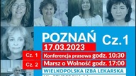 Bronimy Dobrych Lekarzy  Konferencja prasowa + część protestu - Poznań (17.03.2023)